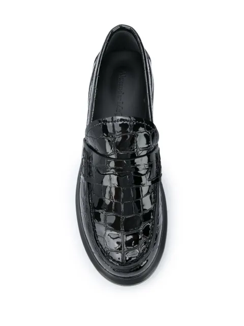 alexander mcqueen black crocodile