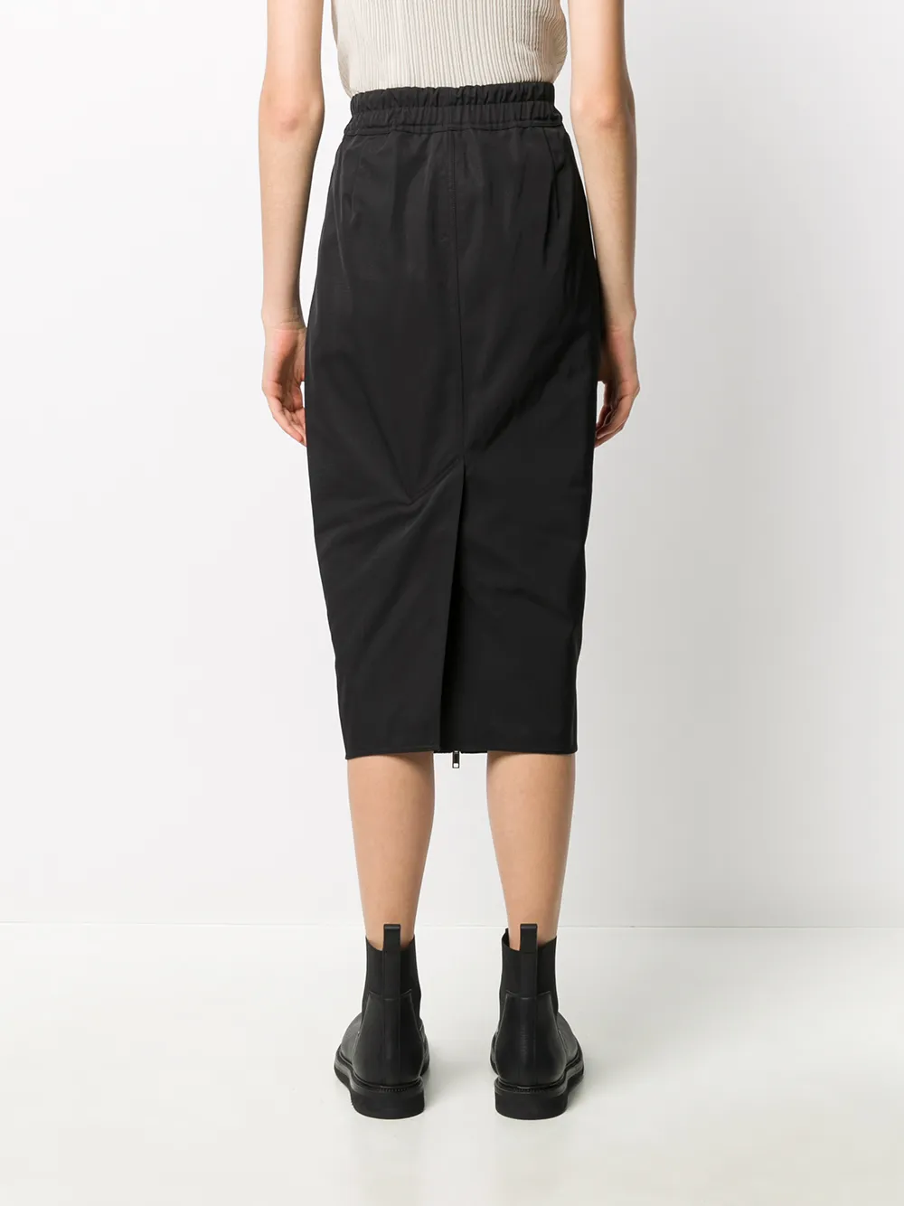 Rick Owens Kokerrok met rits Zwart