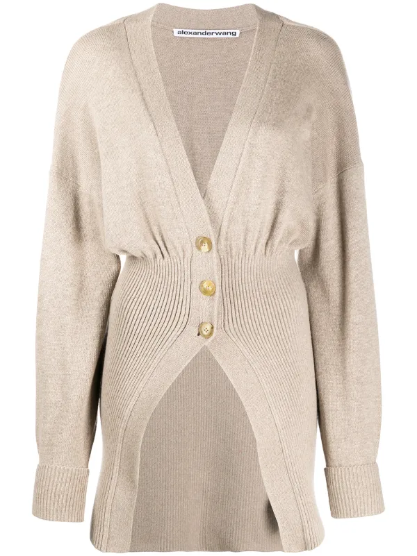 ribbed knit cardigan