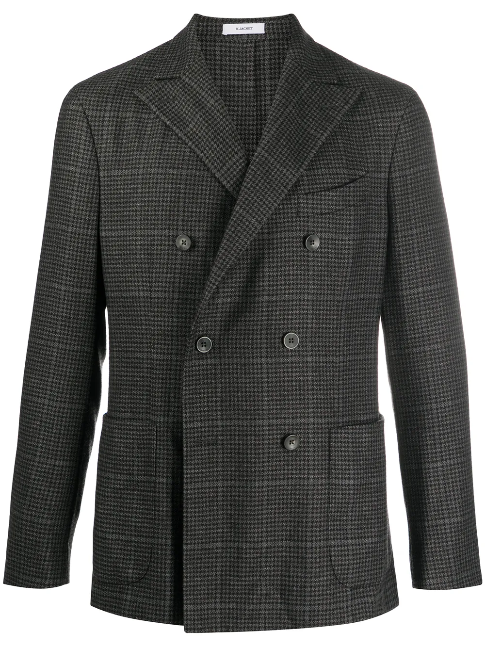 

Boglioli blazer a cuadros con doble botonadura - Gris