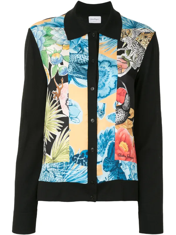 floral printed cardigan