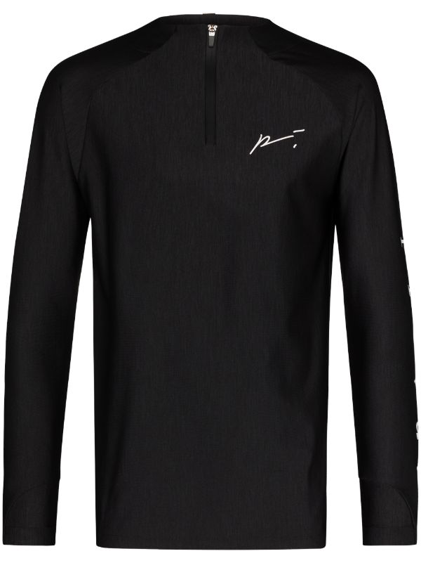 half zip running top