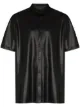 Image 1 of Nanushka Adam faux-leather short-sleeve shirt