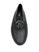 Roberto Cavalli snake-buckle leather loafers