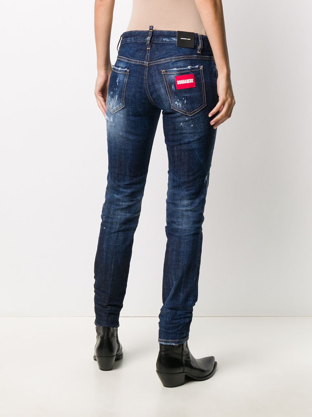 фото Dsquared2 джинсы bootcut с эффектом потертости