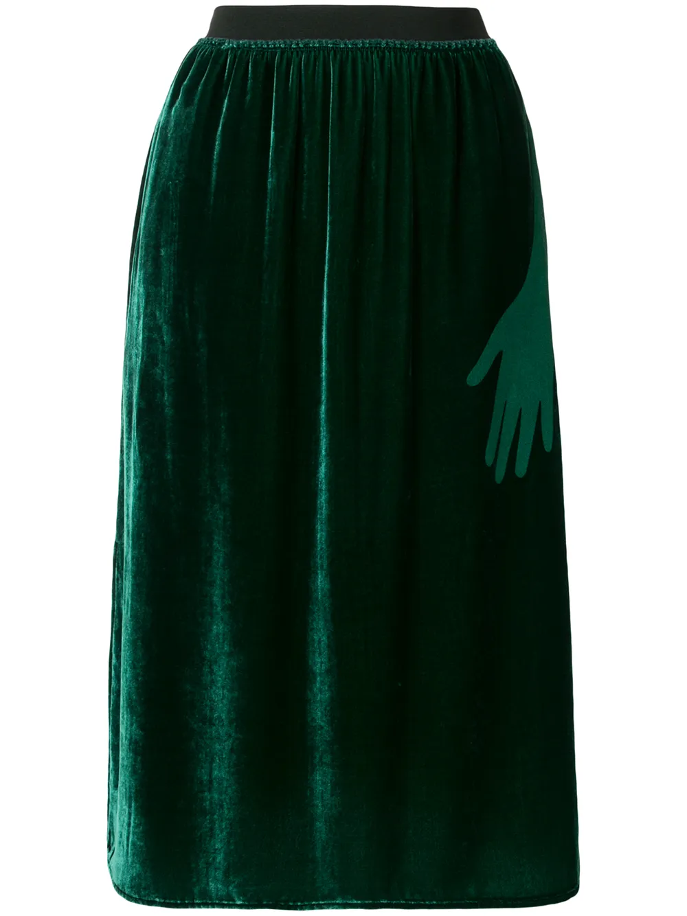 Click to view more detailed imagery on our partner's website Mm6 Maison Margiela Hand-detail Midi Skirt In Green
