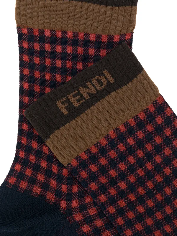 brown fendi socks