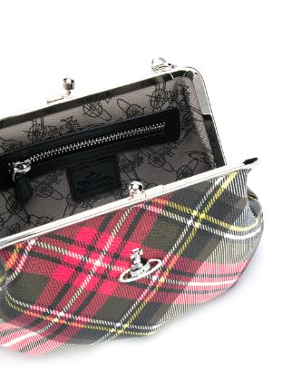 tartan print cross body bag展示图