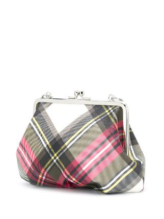 tartan print cross body bag展示图