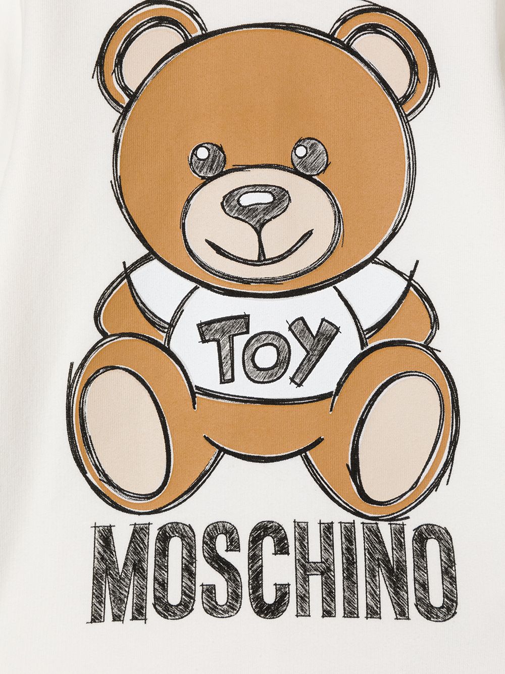 фото Moschino kids комплект из комбинезона, шапки и нагрудника с принтом