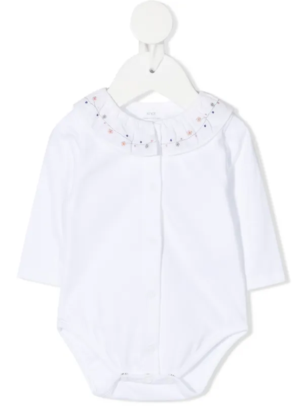 frill collar baby grow