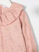 Knot Bluse mit Rüschenkragen