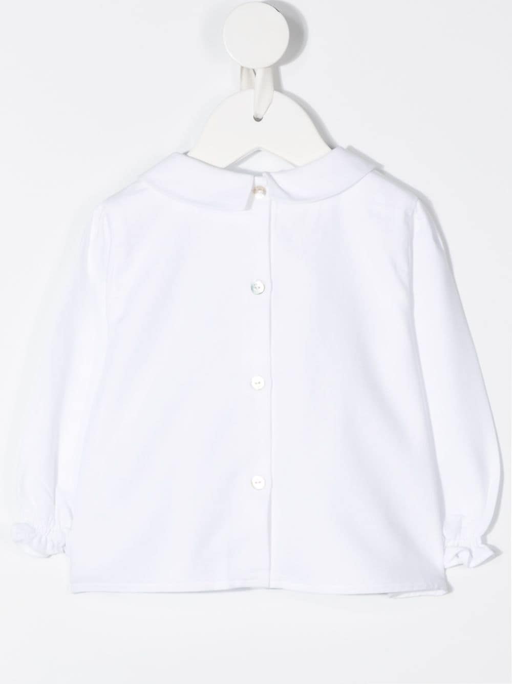 Shop Knot Pleated Baby Blouse In White
