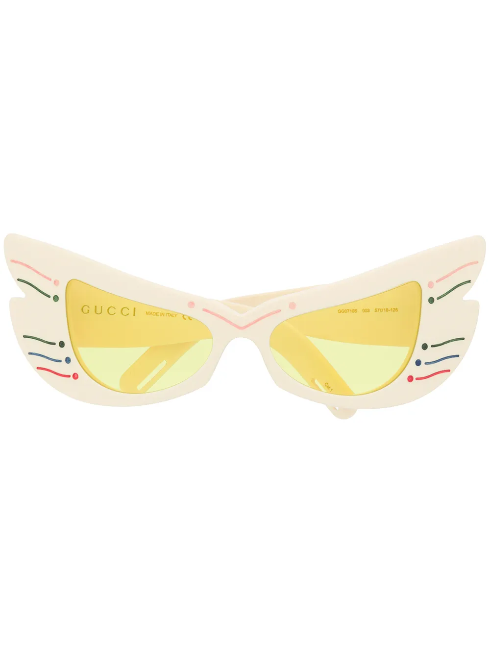 

Gucci Eyewear lentes de sol con armazón cat eye oversize - Amarillo