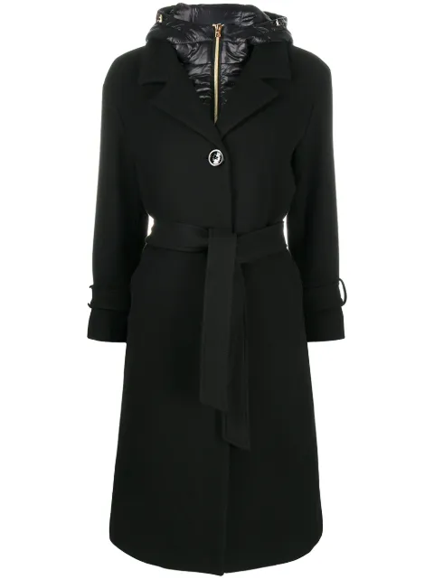 Herno padded hood tie coat