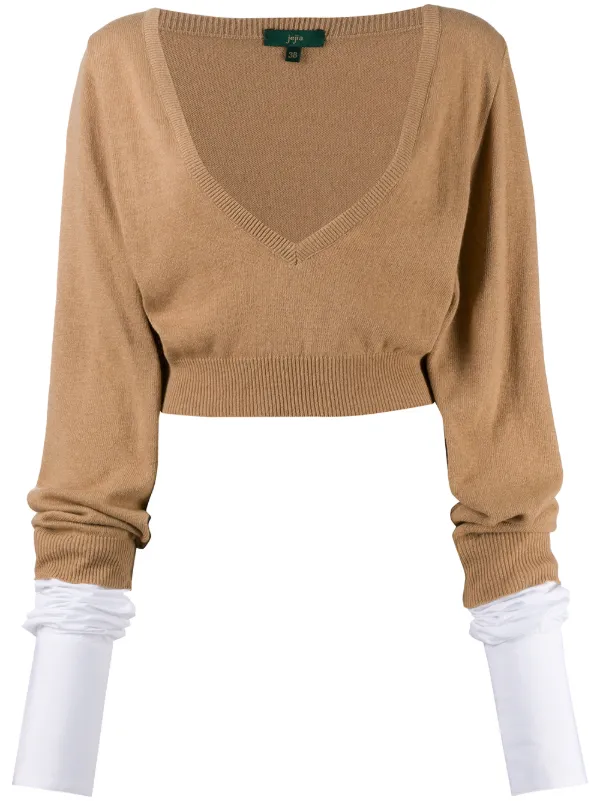 cropped long sleeve jumper