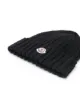 Moncler ribbed logo-patch beanie