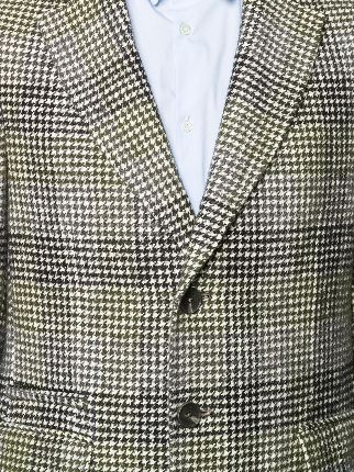 houndstooth check single-breasted coat展示图