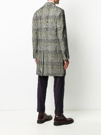 houndstooth check single-breasted coat展示图