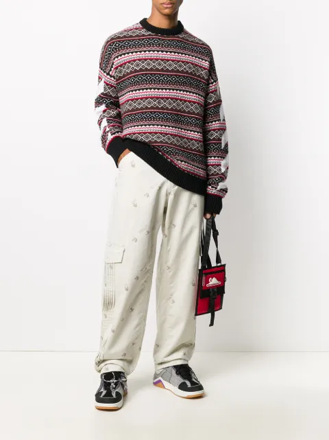 off white crew neck jumper
