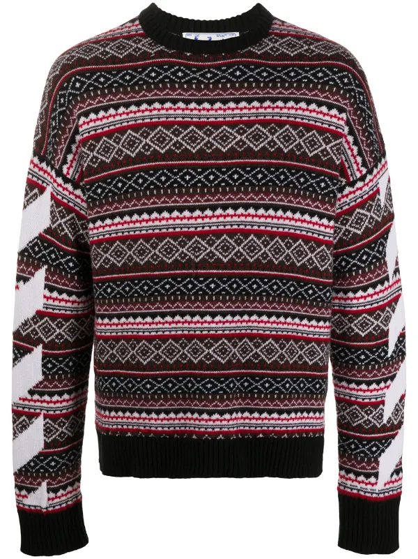 red crew neck jumper