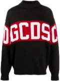 GCDS logo intarsia jumper - Black