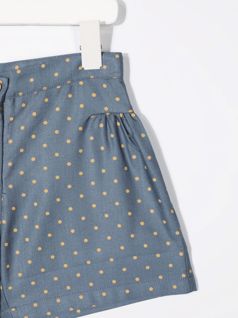Shop Knot Polka-dot Print Shorts In 蓝色