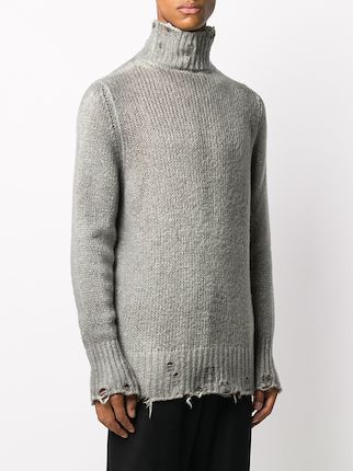 distressed roll-neck jumper展示图