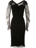 Dolce & Gabbana draped midi dress - Black