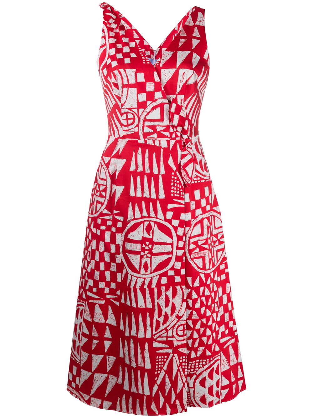 фото Stella jean платье миди с геометричным принтом