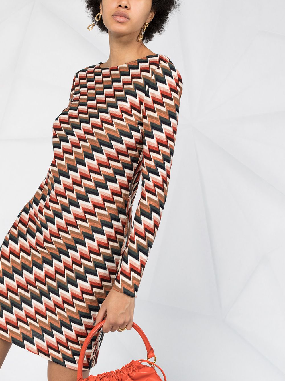 фото Missoni трикотажное платье с узором зигзаг