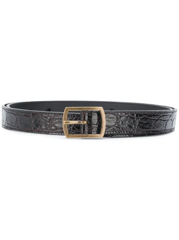 Saint laurent crocodile belt Outlet