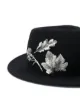 Ann Demeulemeester leaf-plaque fedora hat
