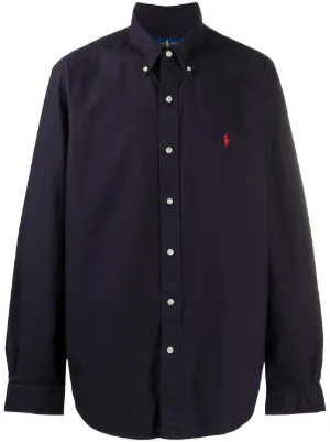 Polo Ralph Lauren Plain long-sleeved Shirt | Black | FARFETCH