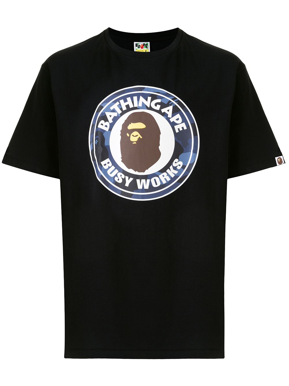 A Bathing Ape Graphic-print Crew Neck T-shirt In Bk3