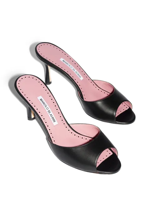 manolo blahnik jada leather mules