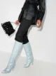 Paris Texas crocodile-effect 100mm knee-high boots