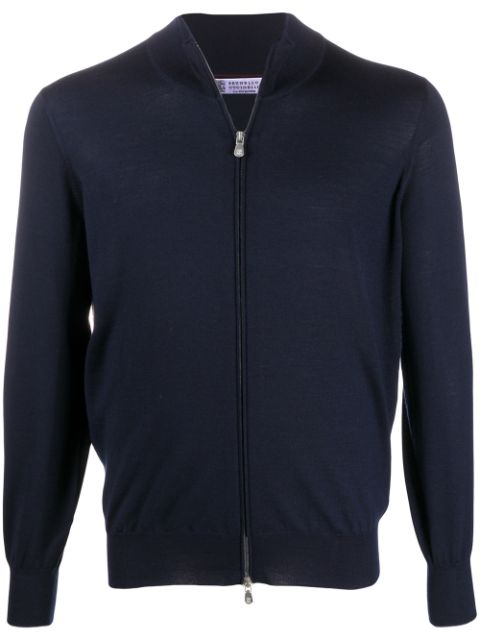 Brunello Cucinelli high-neck zip-through sweater Men