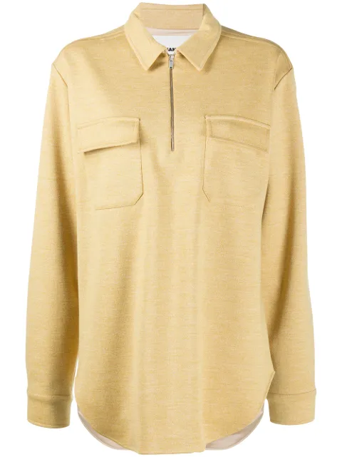 Jil Sander zipped long-sleeved jumper