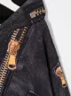 Moschino Kids jacket-print hooded sweatshirt dress