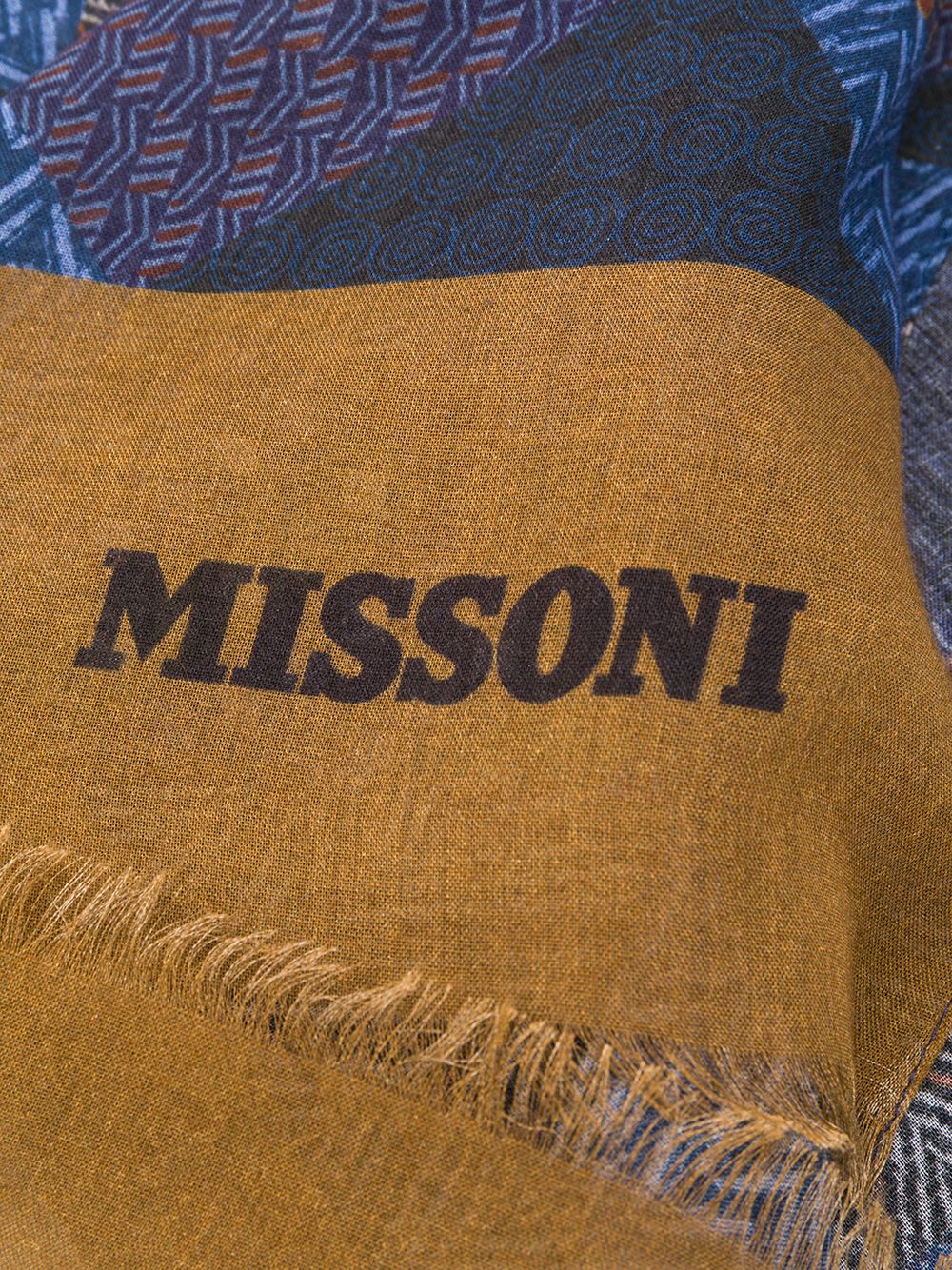 фото Missoni шарф с бахромой и геометричным принтом