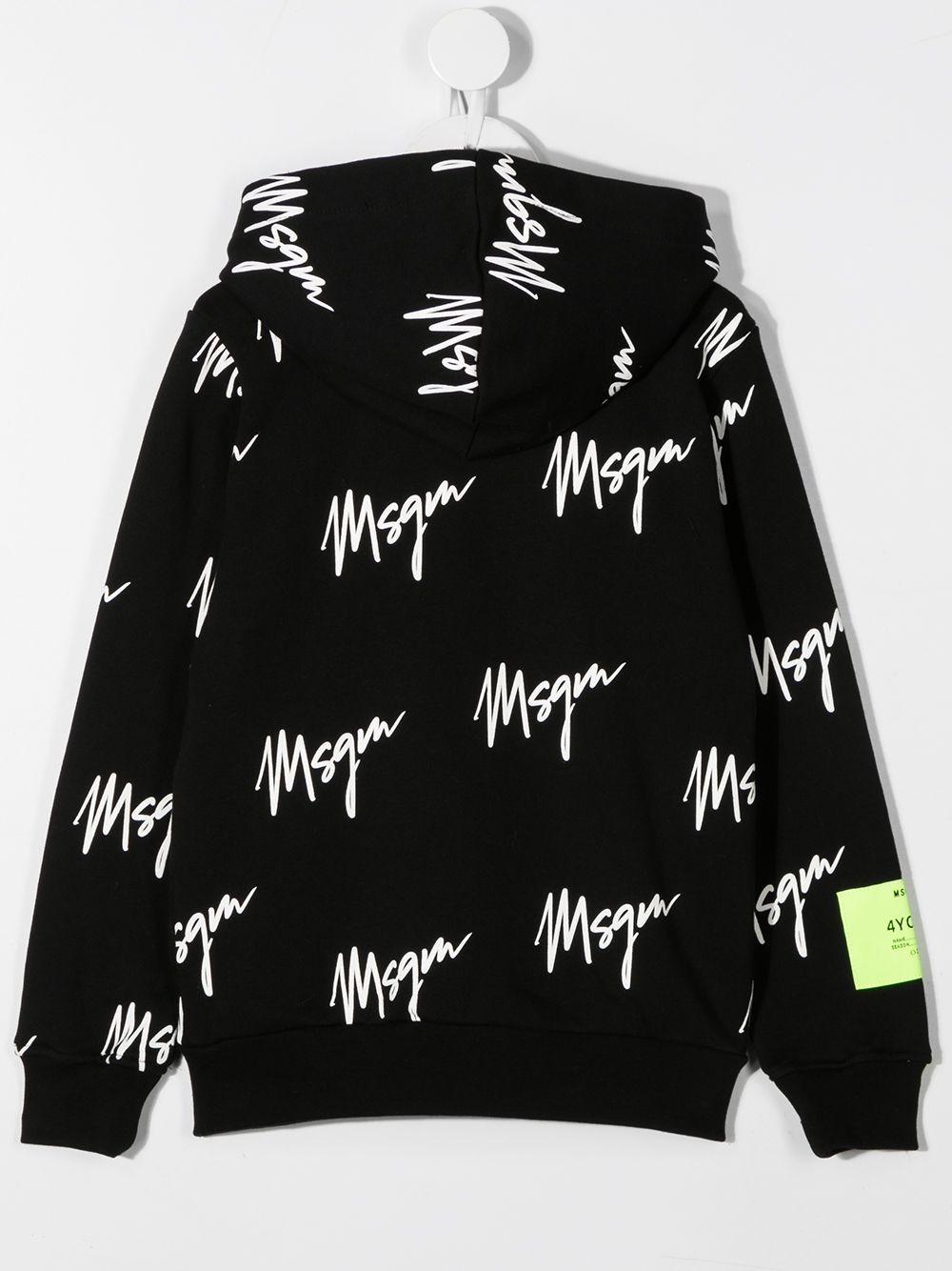 Image 2 of MSGM Kids logo-print zip-up hoodie