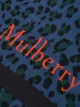 Mulberry leopard logo scarf