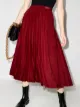 Image 2 of Valentino floral-lace pleated midi skirt