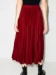 Valentino floral-lace pleated midi skirt