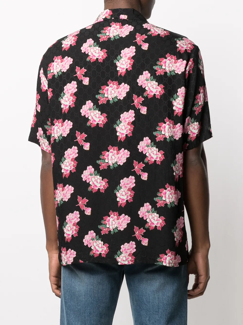 Gucci Overhemd met bloemenprint Zwart