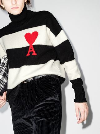 Ami de Coeur striped wool sweater展示图