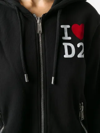 logo-print zip hoodie展示图