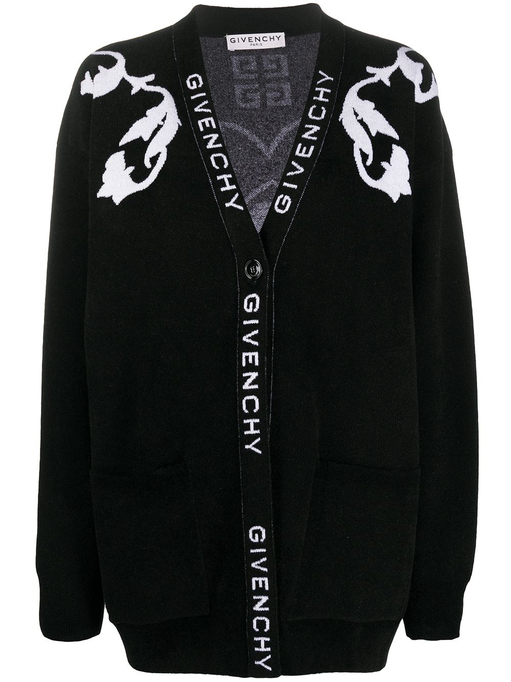 фото Givenchy кардиган с логотипом вязки интарсия