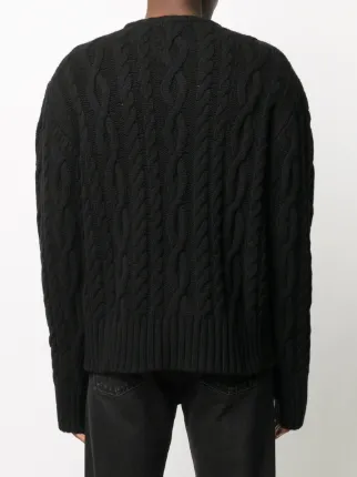 cable-knit logo jumper展示图